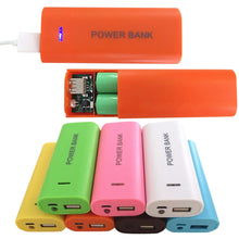 Load image into Gallery viewer, Candy Color Fashion 5600mAh 2X short hair18650 USB Power Bank Battery Charger Case DIY Box For iPhone for 18650 Batteries