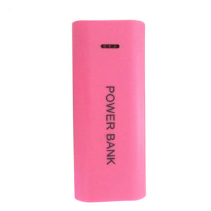Candy Color Fashion 5600mAh 2X short hair18650 USB Power Bank Battery Charger Case DIY Box For iPhone for 18650 Batteries